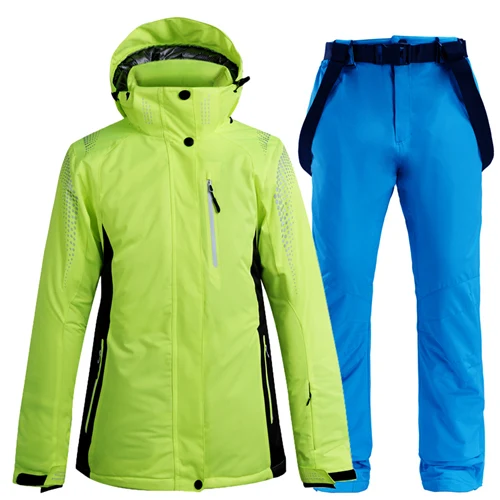 Термальный Зимний лыжный костюм для мужчин и женщин ветрозащитный водонепроницаемый лыжный костюм и куртка для сноуборда брюки костюм мужской зимний костюм - Цвет: picture jacket pant