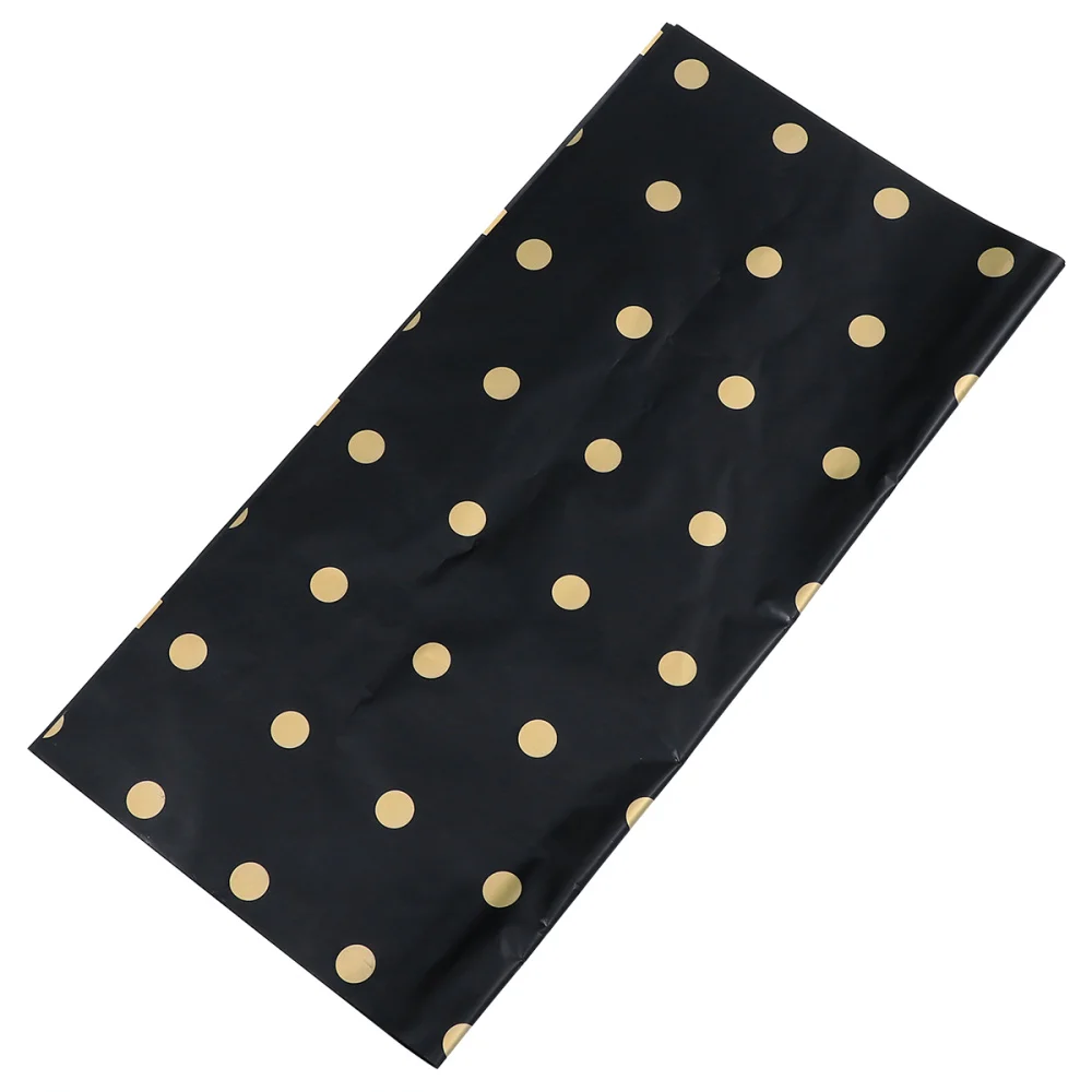 

20pcs Round Dot Pattern Birthday Gift Wrapping Paper Packing Paper (Black)