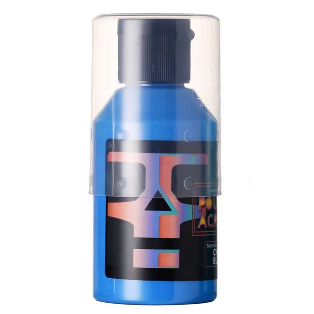 OPHIR 100ML Professional Pouring Acrylic Paint Fluid Marbling Paint for Artist DIY Art Supplies 36 Colors for Choose NO.19 CYAN BLUE