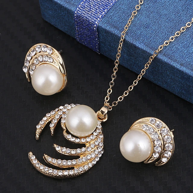 Fashion 21 Women's Ten Multi-Strand Simulated Pearl Statement Necklace and  Earrings Set in Cream Color