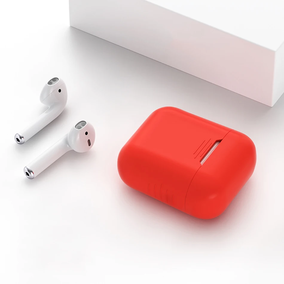 Кожаный чехол для Airpods для Air Pods Чехлы Bluetooth наушники защита для кожи для Airpod чехол Аксессуары для наушников - Цвет: just as the picture