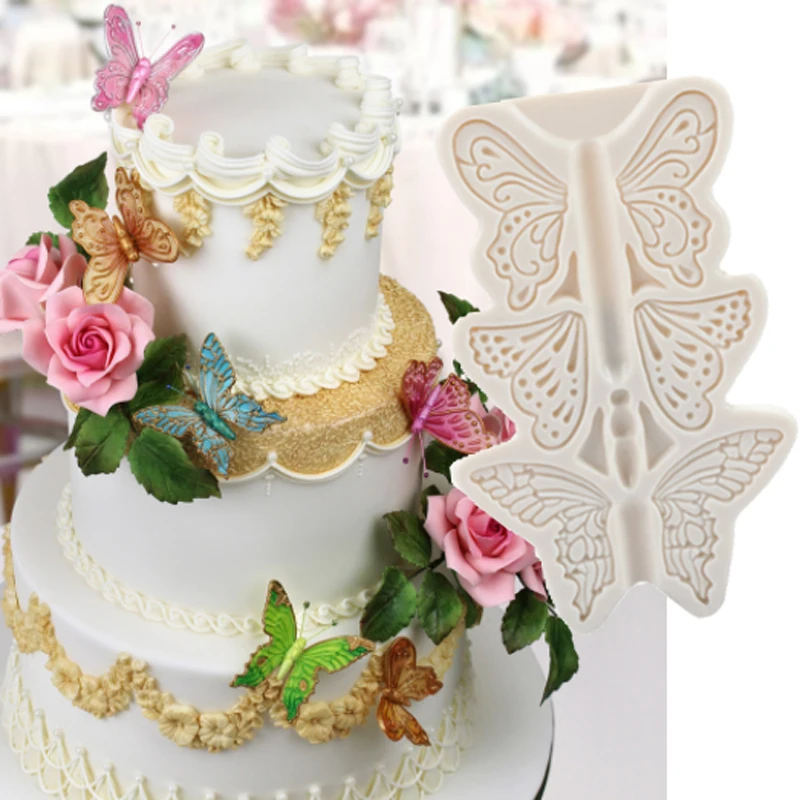 

Butterfly Trio Molds Fondant Cake Decorating Tools Silicone Molds Sugarcrafts Chocolate Baking Tools for Cakes Gumpaste Fimo