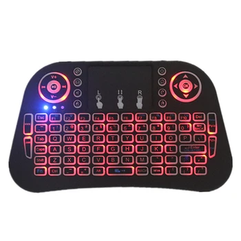 

Mini Wireless Keyboard with Presspad Mouse/Multimedia Key Remote Control 2.4Ghz Colorful Backlit for Phone, Android TV Box, Proj