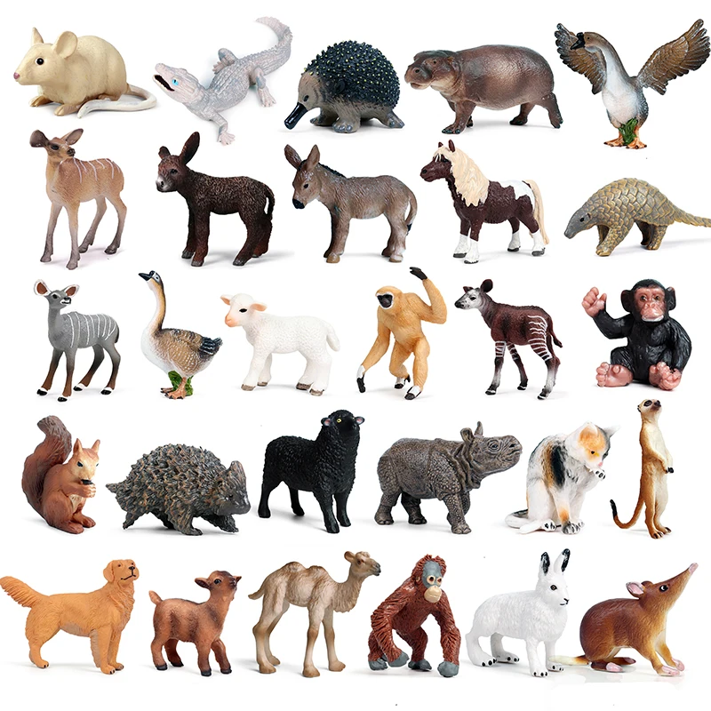 Simulation Wildlife/Zoo/Farm Animals Model Action Figures Kids Toy Collectibles 