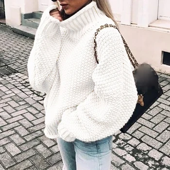 

Autumn Winter Sweater Women's Fashion White Basic Female Pullover Batwing Sleeve Sweater Solid Casual Knitted Streetwear свитер