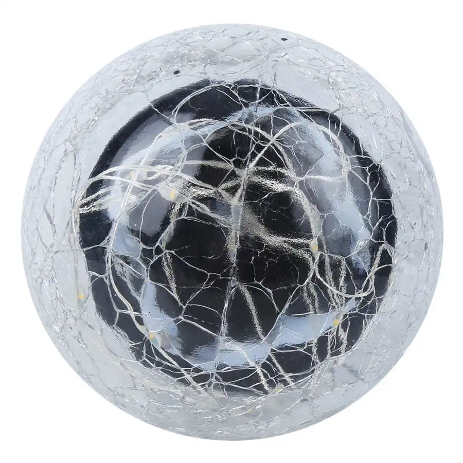 Водонепроницаемый стеклянный шар на солнечной батарее с трещинами наземная