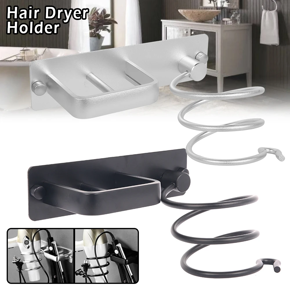Настенный фен-стойка, органайзер, Алюминиевый выпрямитель для волос, Набор держателей для ванной комнаты, полка для туалетной комнаты