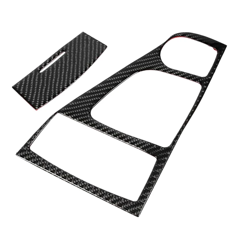

2Pcs Car Carbon Fiber Console Gear Shift Box Panel Cover Decal For Infiniti Q50 Q60 2014-2019