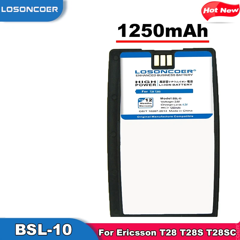 Новые поступления аккумулятор 1250 мАч для телефона Sony Ericsson T28 T28S T28SC T29 T39 T520 T320 R520 R320