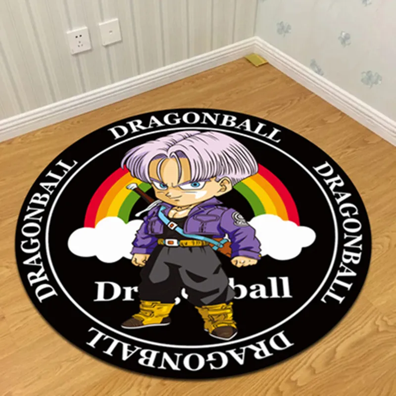 Аниме мультфильм Dragon Ball кран бесцветный ковер Сон Гоку круглый ковер компьютерный коврик на стул и на пол коллекция Морден подарок M2113 - Цвет: 80CM