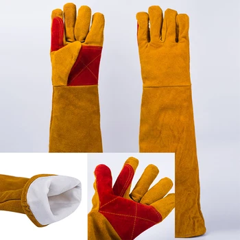 

Long Sleeves Welding Gloves Wear-resistant Heat Resistant Stove Fire BBQ/Camping/Cook Working gloves for Welders/Gardening 60cm