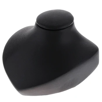

Prettyia Black PU Leather Mannequin Bust Necklace Display Showcase Rack