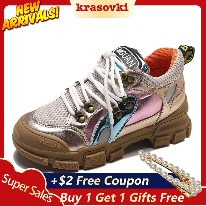 

Krasovki Fashion Sneakers Women Tenis Casual Shoes for Ladies Dropshipping Genuine Leather High Platform Retro Female Shoes