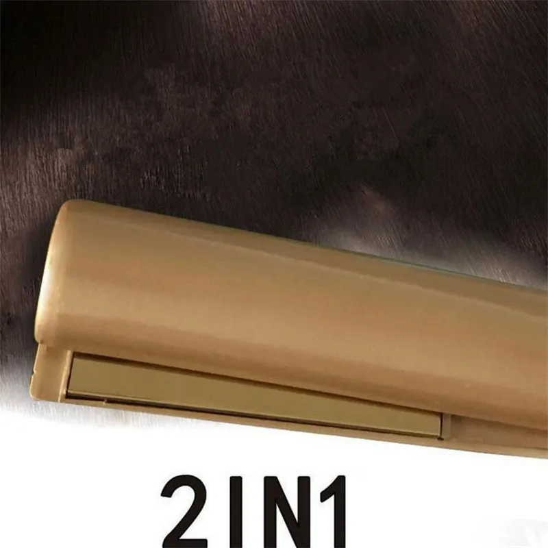Tanie 2 w 1 Gold Twist kręcenie loków i prostowanie prostownica do włosów lokówka do włosów Wet Dry fryzjer Professional 20 #820