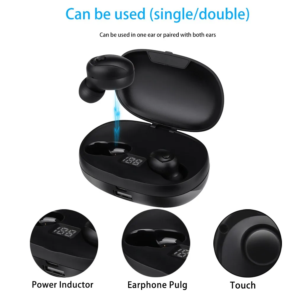 Новейшие Bluetooth 5,0 беспроводные наушники-вкладыши мини беспроводные наушники стерео наушники Спортивная гарнитура с микрофоном с зарядным устройством# G1
