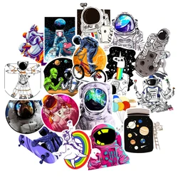 Lot de 10/30/50 autocollants en PVC imperméables motif astronaute de l'espace, Graffiti, dessin animé, pour Skateboard, réfrigérateur, moto, bagages, jouet 