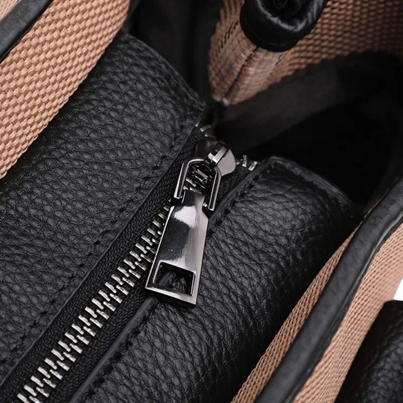 Women's Bags Soft Leather Canvas Large Capacity Tote