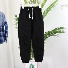 19 Осенняя детская одежда в Корейском стиле для мальчиков; однотонное цветное соединение; повседневные брюки; фантазийный комбинезон для подростков; D04u9au36