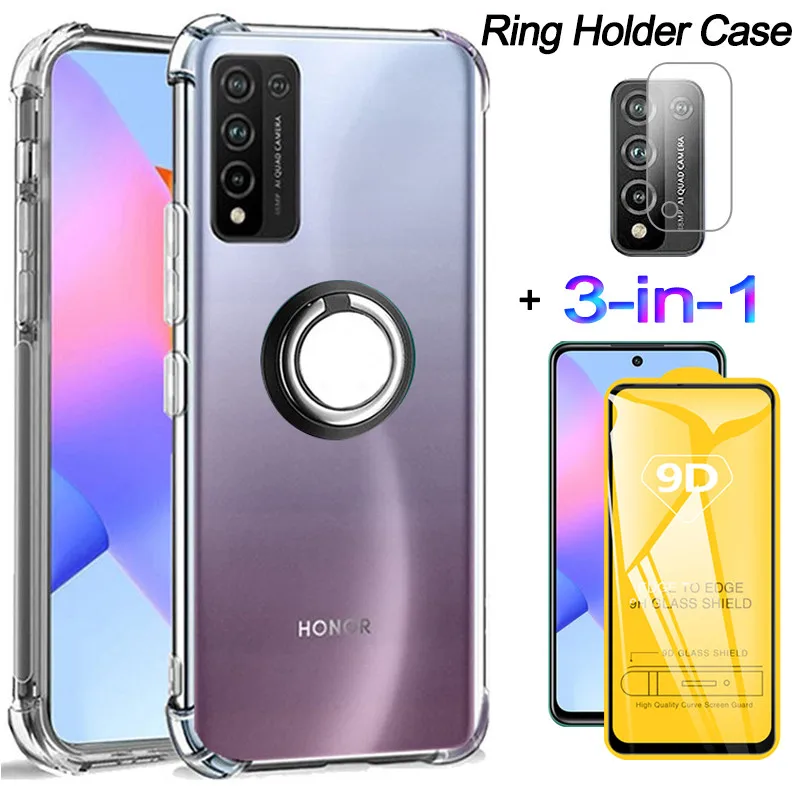 capa стекло + кольцом чехол для хонор 10 х лайт чехлы на honor 10x lite huawei 10i glass honor10 honr x ай