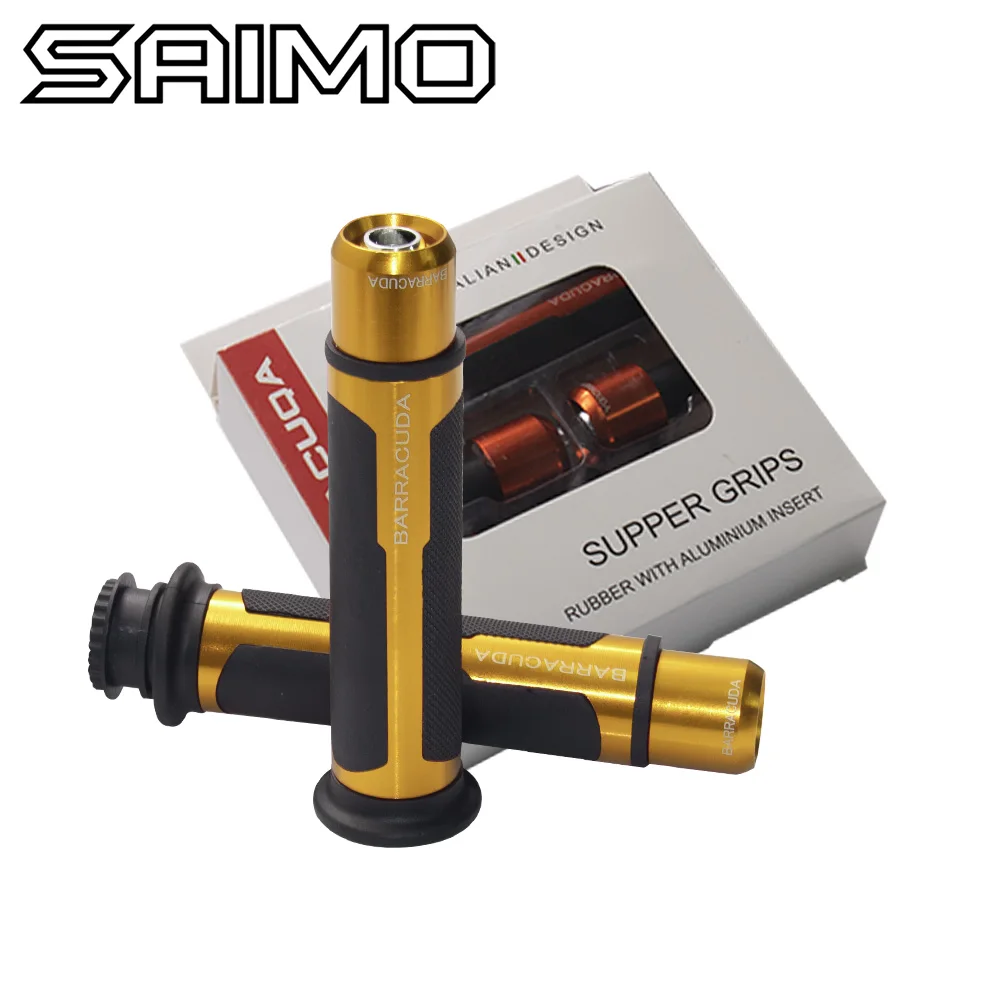 Baracuda Универсальный CNC motocicleta manillar tapas/manillar agarre комплект se ajusta a todas las 7/8 ''22 мм calle y carreras empunanadu - Цвет: Золотой