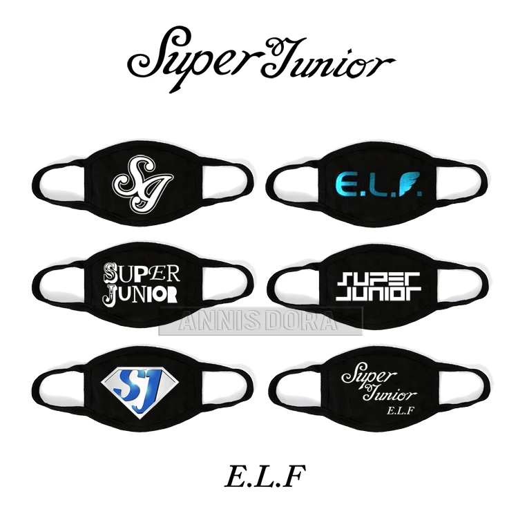 Маска с логотипом SUPER JUNIOR SJ SUJU ELF|Аксессуары для костюмов| |