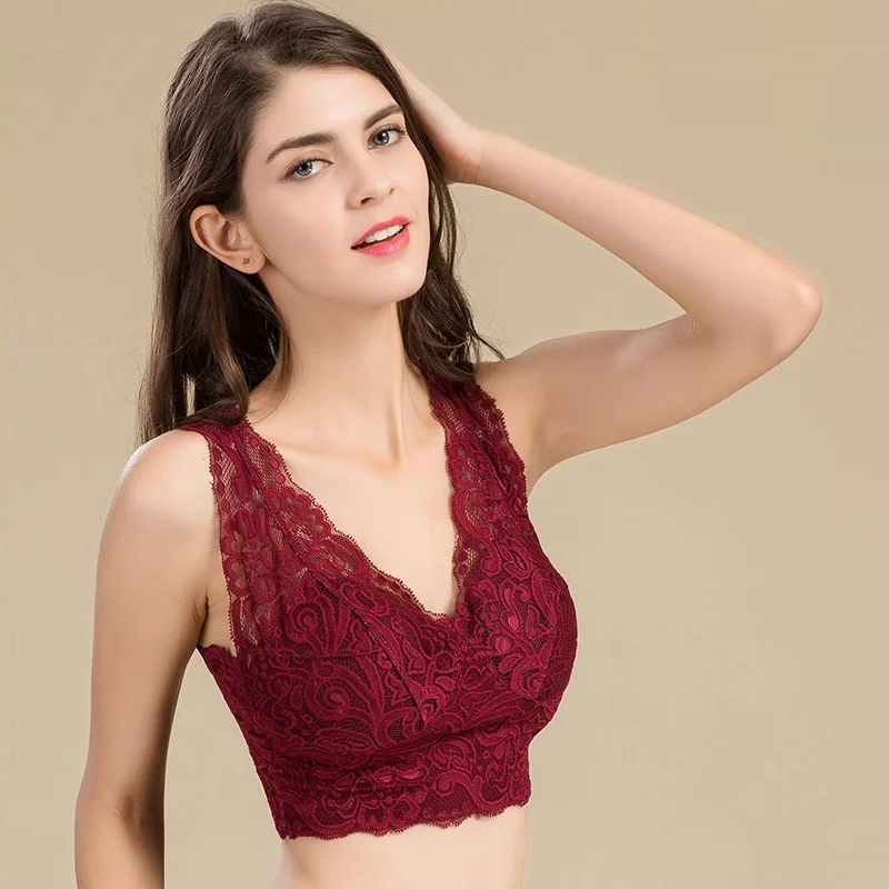 

100% Pure Silk Women's Bras (But Lace) Women Sexy Lace Harness Thin With Chest Pads Wrapped Female Without Steel Ring Bra Woman