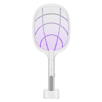 

Rechargeable Strong endurance LED Home Electric Fly Mosquito Swatter Racket 3-layer Net Safe Bug Zapper Racket Insects Killer