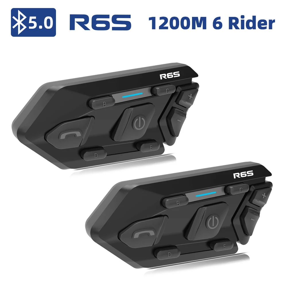 Шлем WAYXIN R6s гарнитура мотоциклетный шлем домофон Водонепроницаемый Bluetooth 6 Rider 1200m