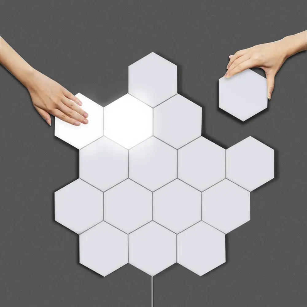 1 10pcs Led Quantum Lamp Magnetic Modular Hexagonal Touch Sensor Switch Led Panel Light Hexagons Creative Indoor Home Decoration Led Panel Lights Aliexpress