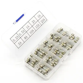 

100Pcs 5x20mm Quick Blow Glass Tube Fuse Assorted Kits Fast-blow Glass Fuses Vehicle Fuse Fuse Replacement Cartridge Fuses