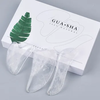 

Face Massage Gua Sha Tool Natural Rock Quartz Crystal Guasha Stone For Face Care Slimming Chinese Traditional Guasha Massage