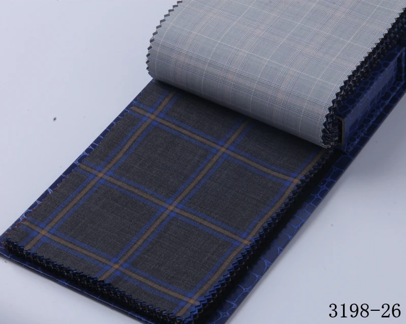 Темно-синий Glen Check мужской костюм s на заказ Slim Fit серый клетчатый свадебный костюм для мужчин костюм в клетку с изображением принца из Америки - Цвет: 3198-26