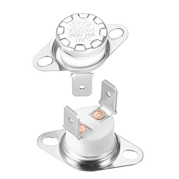 

uxcell Temperature Control Switch , Thermostat , KSD301 170°C , 10A , Normally Closed N.C 2pcs
