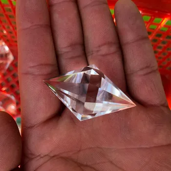 

1pcs Natural white crystal multifaceted small double end Vogel inspired crystal stick