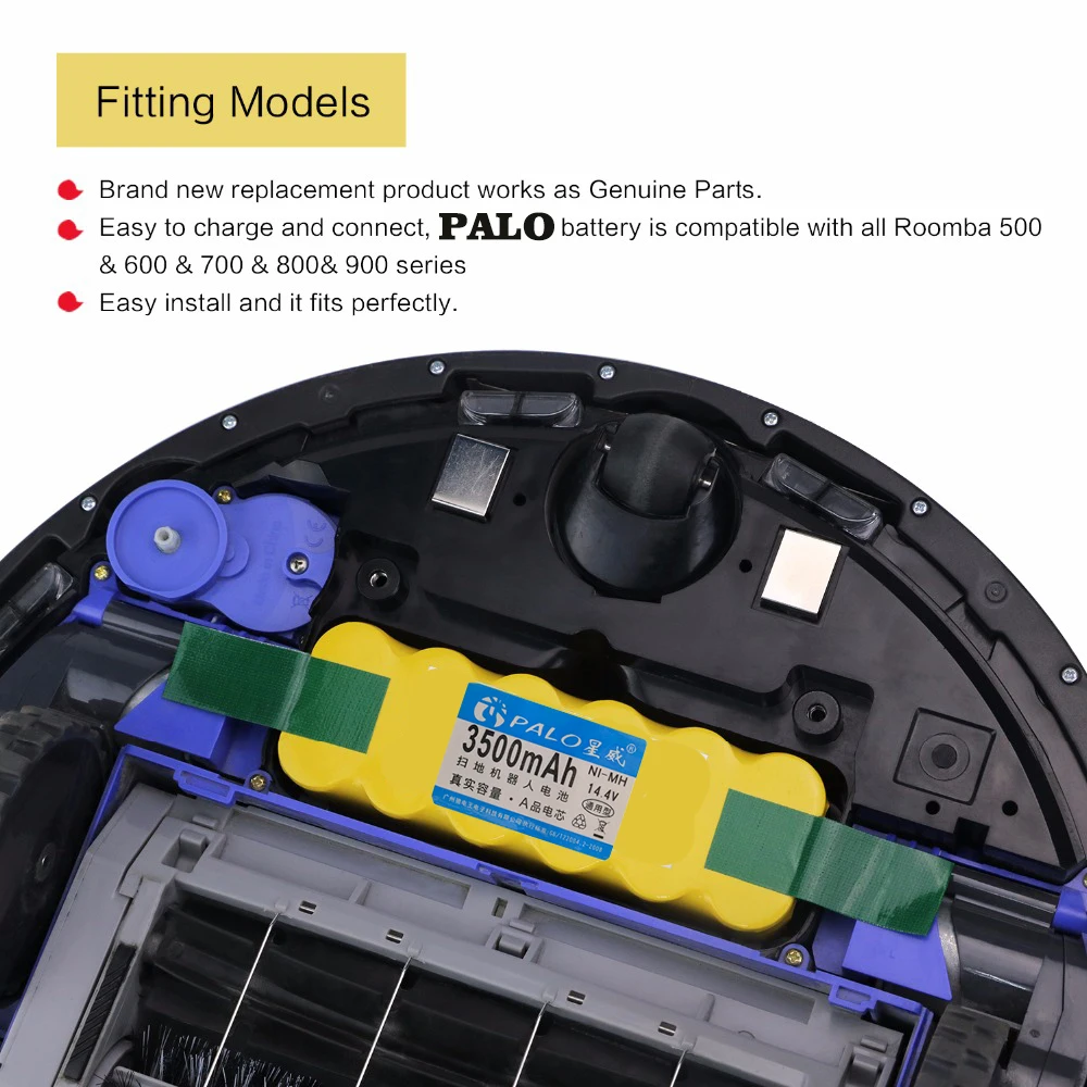 PALO 14,4 V 3500 мА/ч, металл-гидридных или никель Батарея для iRobot Roomba 500 600 700 800 900 серии пылесос iRobot roomba 600 620 650 700 770