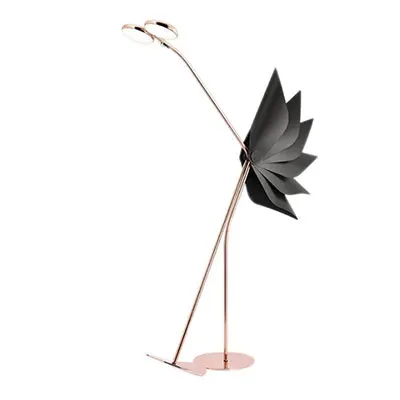 Danish designer Nordic bedroom floor lamp post modern creative personality ostrich led exhibition hall living room floor lamp - Цвет абажура: Черный