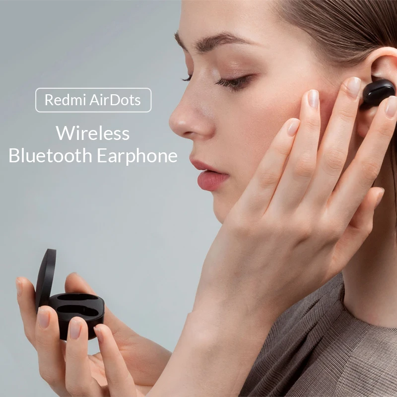 Xiaomi Redmi AirDots вкладыши Bluetooth 5,0 Зарядка Наушники Беспроводные бас стерео наушники с микрофоном Handsfree наушники AI управление