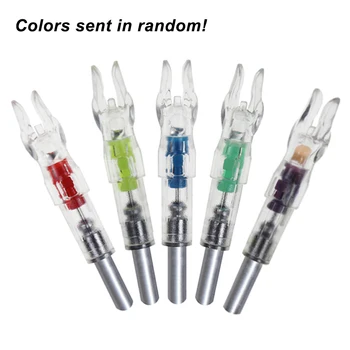 

6pcs Outdoor Plastic Hunting Automatically Accessories Super Bright LED Lighted Tail Fit Luminous Nock Shaft