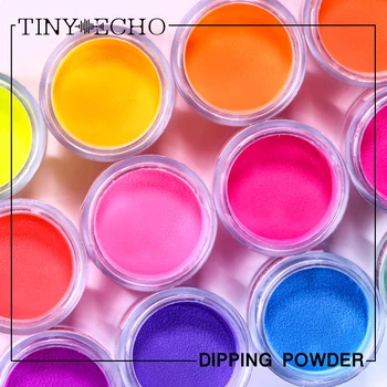 

Nail art dipping powder 10ML UV gel polishing pigment Noctilucent effect Long lasting yellow green purple nail powder BZ151