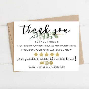 

Personalized thank you business cards,Thank You Cards/ Thank you card for business 6" x 4" Thank You Card