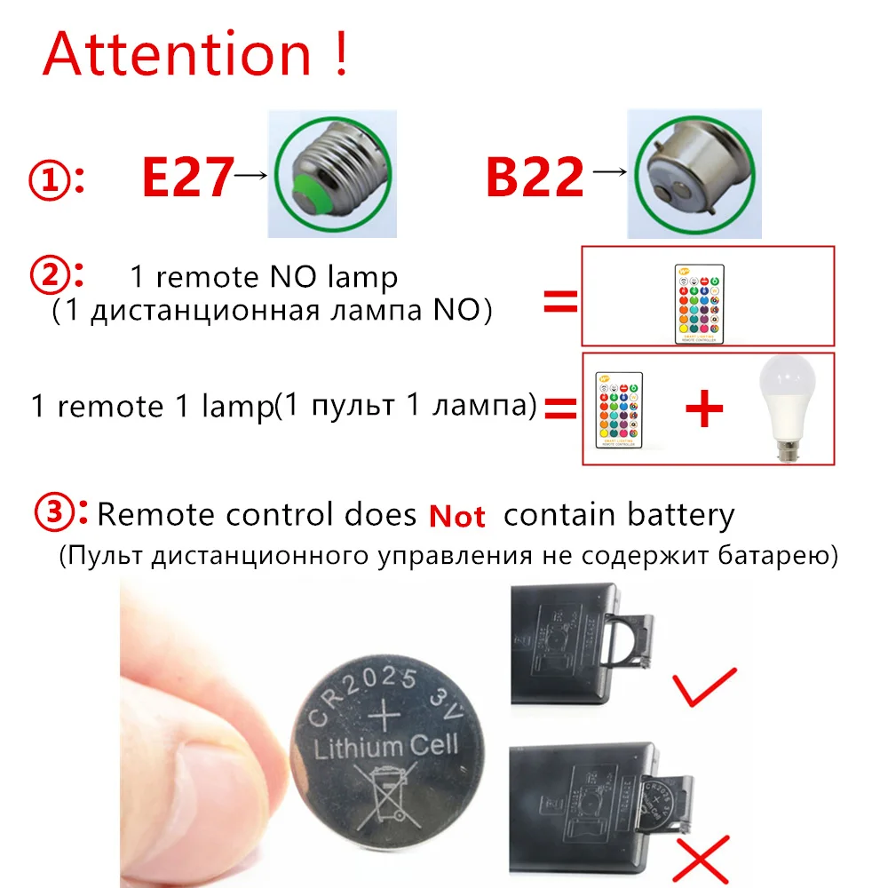 Приглушаемые Светодиодные лампы E27/B22 RGB/RGBW умные светильники с дистанционным