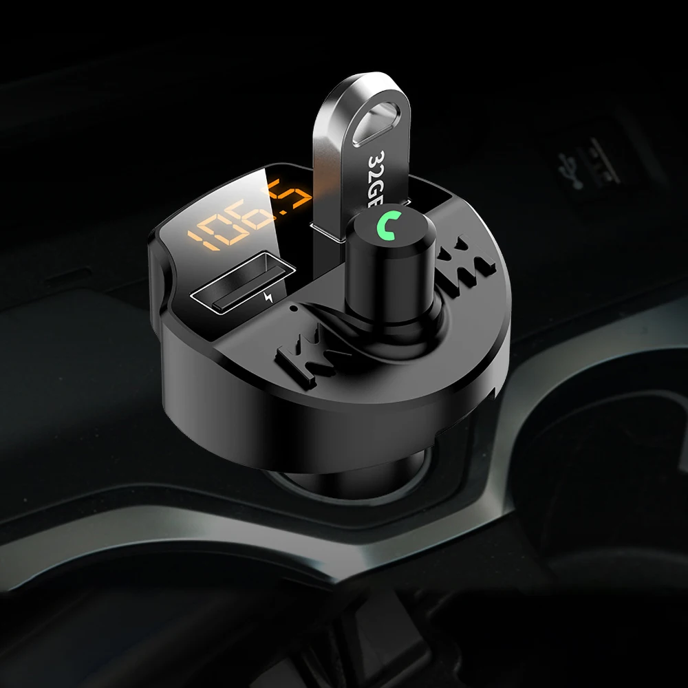 4.6A Bluetooth 5,0 fm-передатчик, автомобильный комплект громкой связи, двойное USB зарядное устройство, беспроводной аудио приемник, TF карта, музыкальный плеер для автомобиля, радио