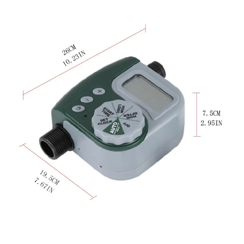 Electric Garden Watering Timer Programmable Single Outlet Faucet LCD Display