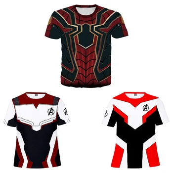 

The Avengers 4 Baby Boys T Shirt Quantum warfare Cosplay Cotton Girls Shirts Happy Birthday Spiderman Boys T Shirt Kids Clothes
