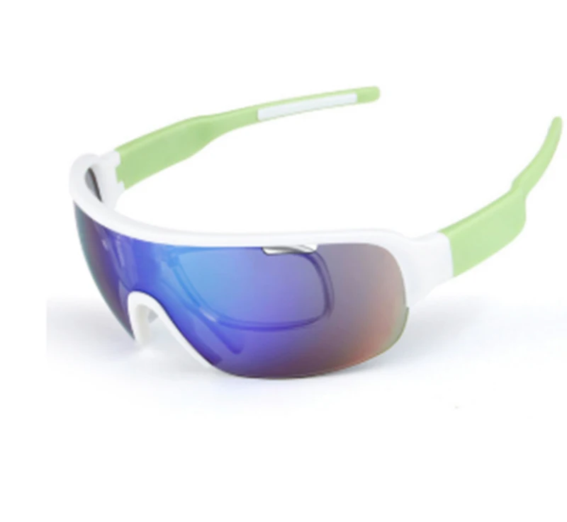 Велосипедные солнцезащитные очки с 5 линзами TR90, поляризованные солнцезащитные очки для шоссейного велоспорта, спортивные очки, велосипедные очки с оптической оправой - Цвет: Зеленый