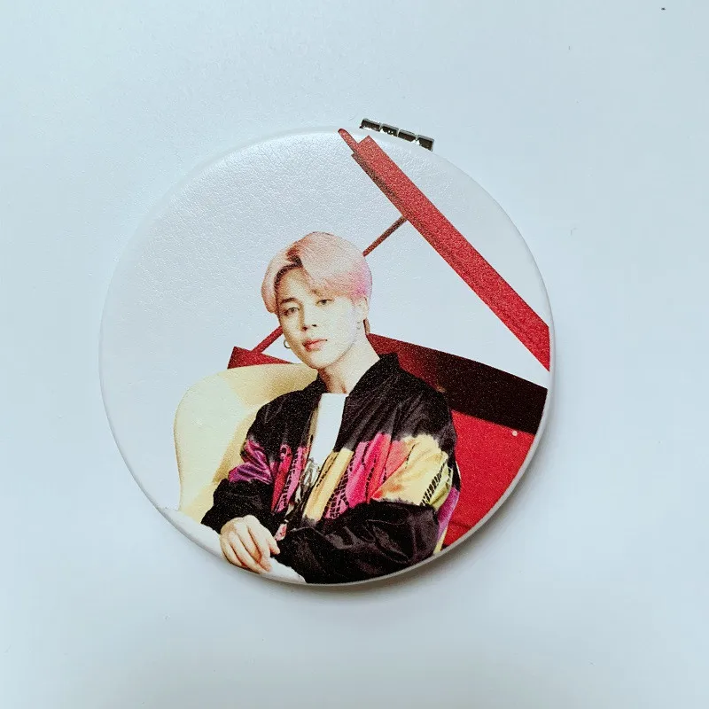 Bangtan мальчики ПУ мальчик с Luv фото Двустороннее Зеркало макияж зеркала Jimin JIN SUGA J-HOPE Rap Monster любовь себя LJJ795