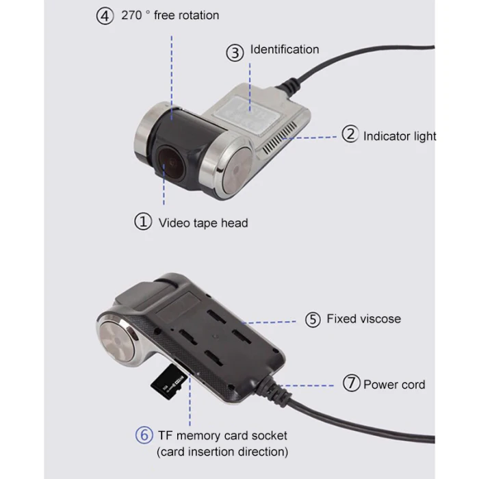 USB DVR камера автомобиля Viedo dvd-плеер высокой четкости Dash Cam Поддержка TF карты обнаружения движения XR657