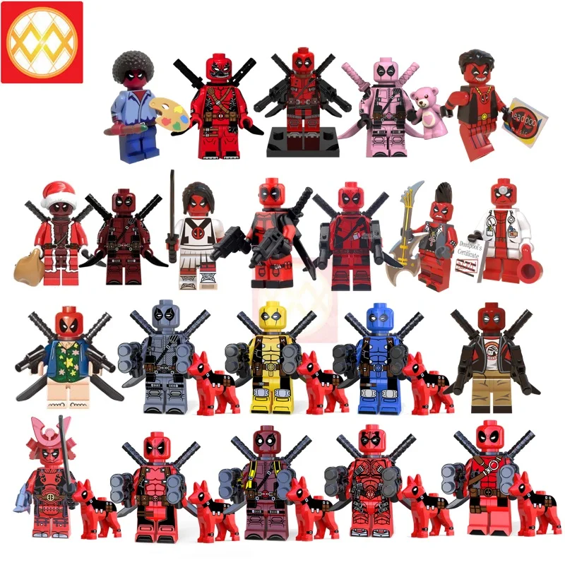 

Singles Deadpool Wade Winston Wilson Gwen-Pool Marvel Super Heroes Models Building Blocks Model Toys for Children Friends XP028