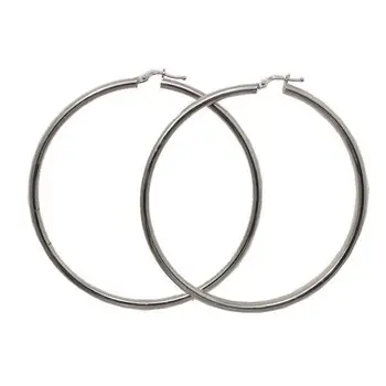 

Crepots or white gold hoops of 750 thousandths large size