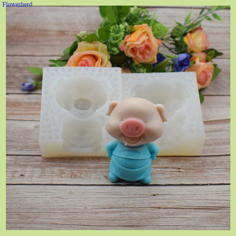 DIY Сетка для выпечки, красное животное, 3D стерео слюнявчик, свинья, жидкая помадка, силиконовый мусс, форма для торта, украшения торта, ручная работа, СОП, форма